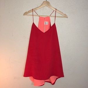 Rose & pink spaghetti strap top